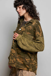 Wayward Mixed Print Shacket