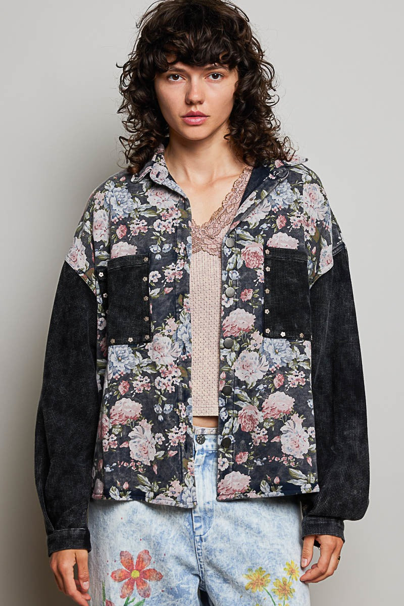 Wayward Mixed Print Shacket
