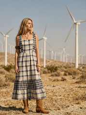 Willow Gingham Tiered Maxi Dress