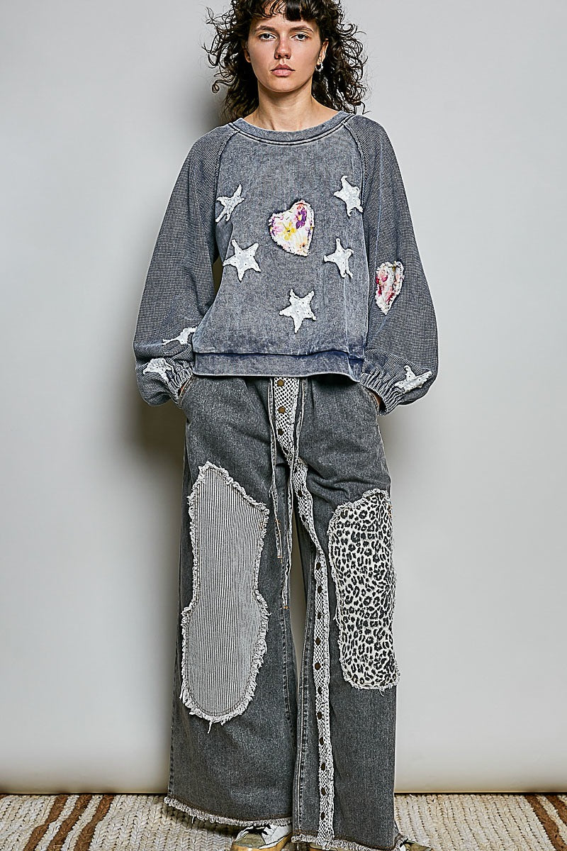Wishmaker Oversized Patchwork Pullover
