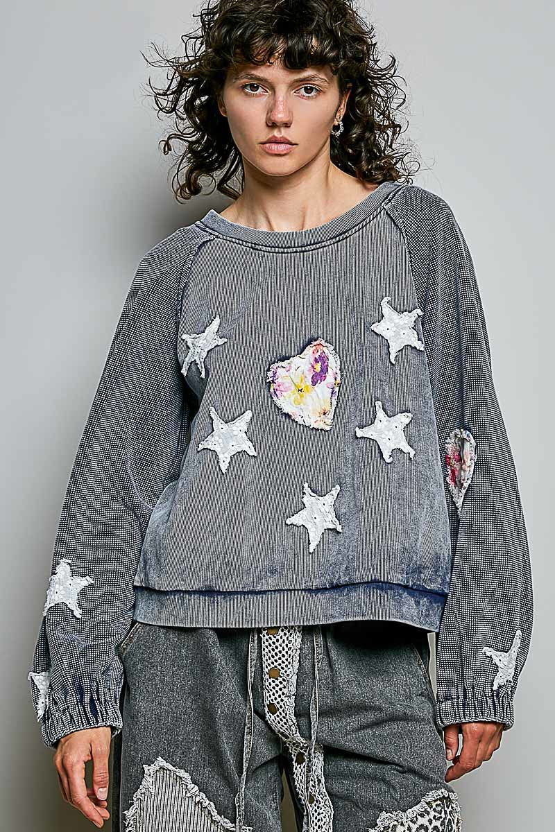 Wishmaker Oversized Patchwork Pullover