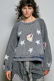 Wishmaker Oversized Patchwork Pullover