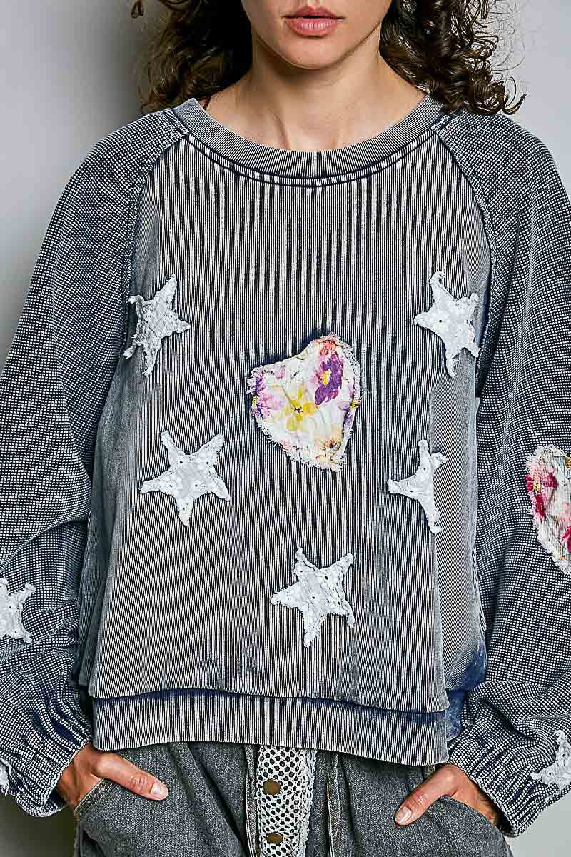 Wishmaker Oversized Patchwork Pullover