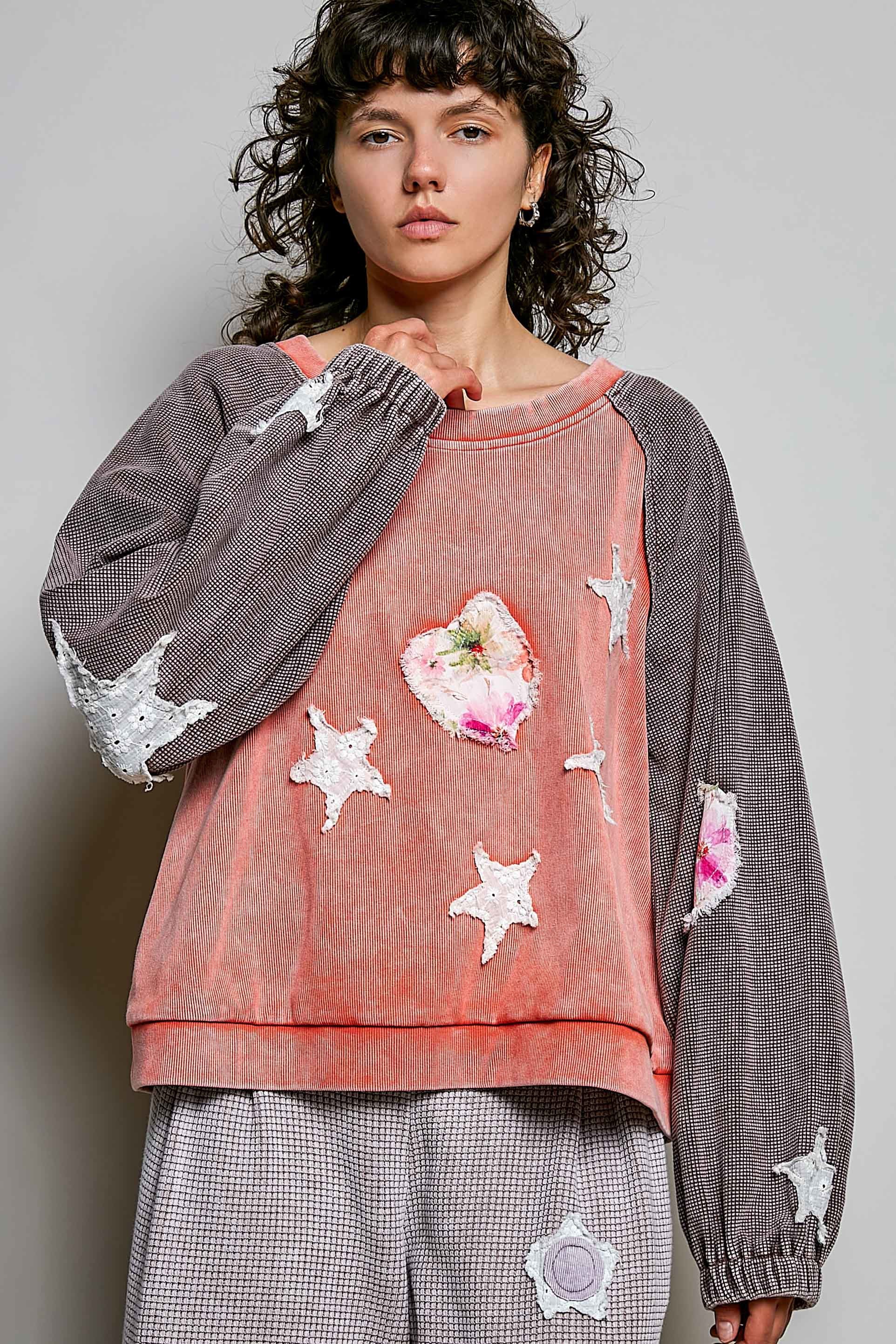 Wishmaker Oversized Patchwork Pullover