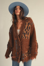 Abilene Distressed Patchwork Cardigan - Westly