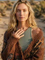Abilene Distressed Patchwork Cardigan - Westly