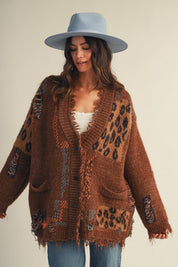 Abilene Distressed Patchwork Cardigan - Westly