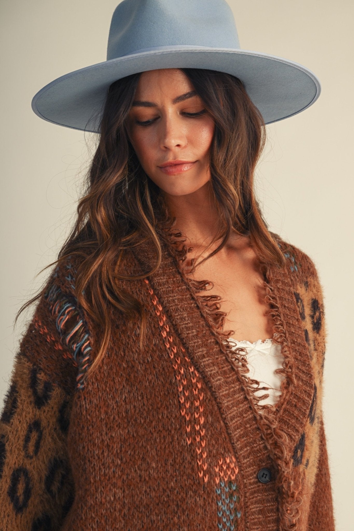 Abilene Distressed Patchwork Cardigan - Westly