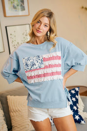 Addi Patchwork Open Seam French Terry Top - Westly