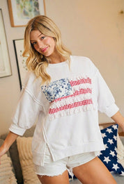 Addi Patchwork Open Seam French Terry Top - Westly