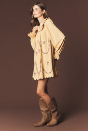 Adeline Embroidered Collar Mini Dress - Westly