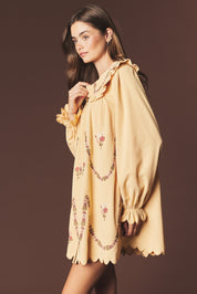 Adeline Embroidered Collar Mini Dress - Westly