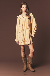 Adeline Embroidered Collar Mini Dress - Westly