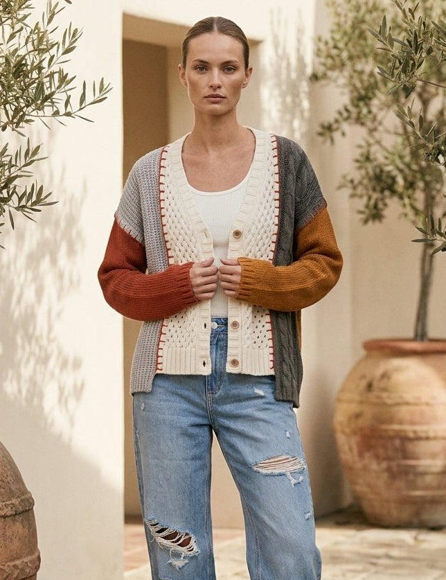 Adobe Color Blocked Knit Sweater - Westly