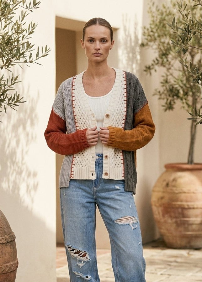 Adobe Color Blocked Knit Sweater - Westly