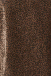 Afterhours Leopard Velour Pants - Brown Black Animal