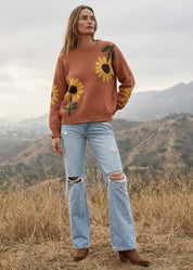 Afternoon Sun Floral Knit Sweater - Westly
