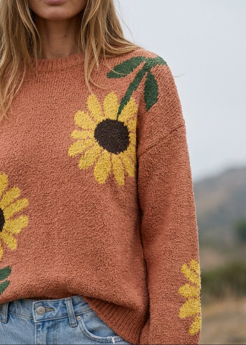 Afternoon Sun Floral Knit Sweater - Westly