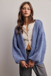 Alderhall Soft Knit Cardigan in Blue, photo 1
