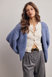 Alderhall Soft Knit Cardigan in Blue, photo 3