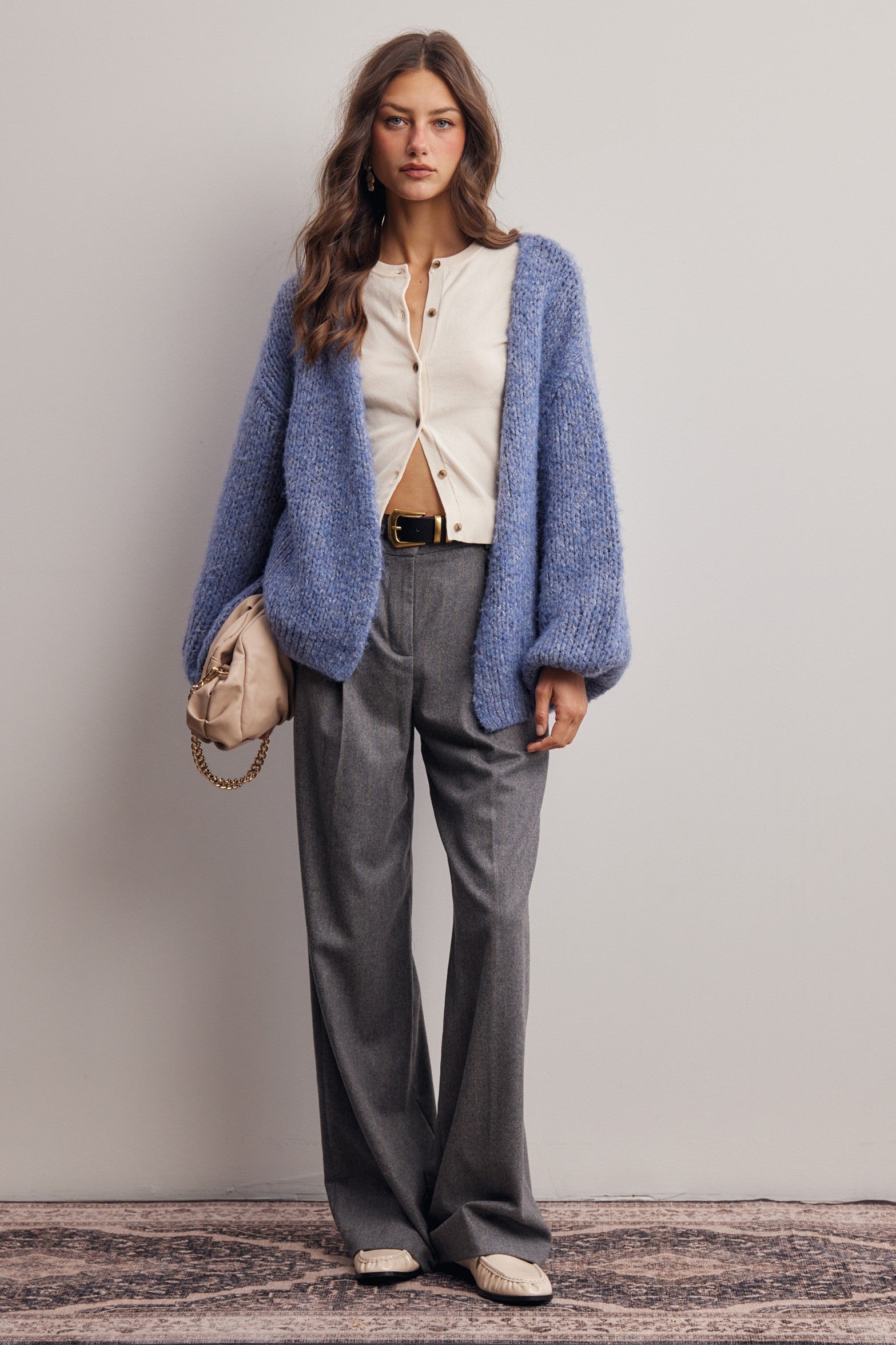 Alderhall Soft Knit Cardigan in Blue, photo 9