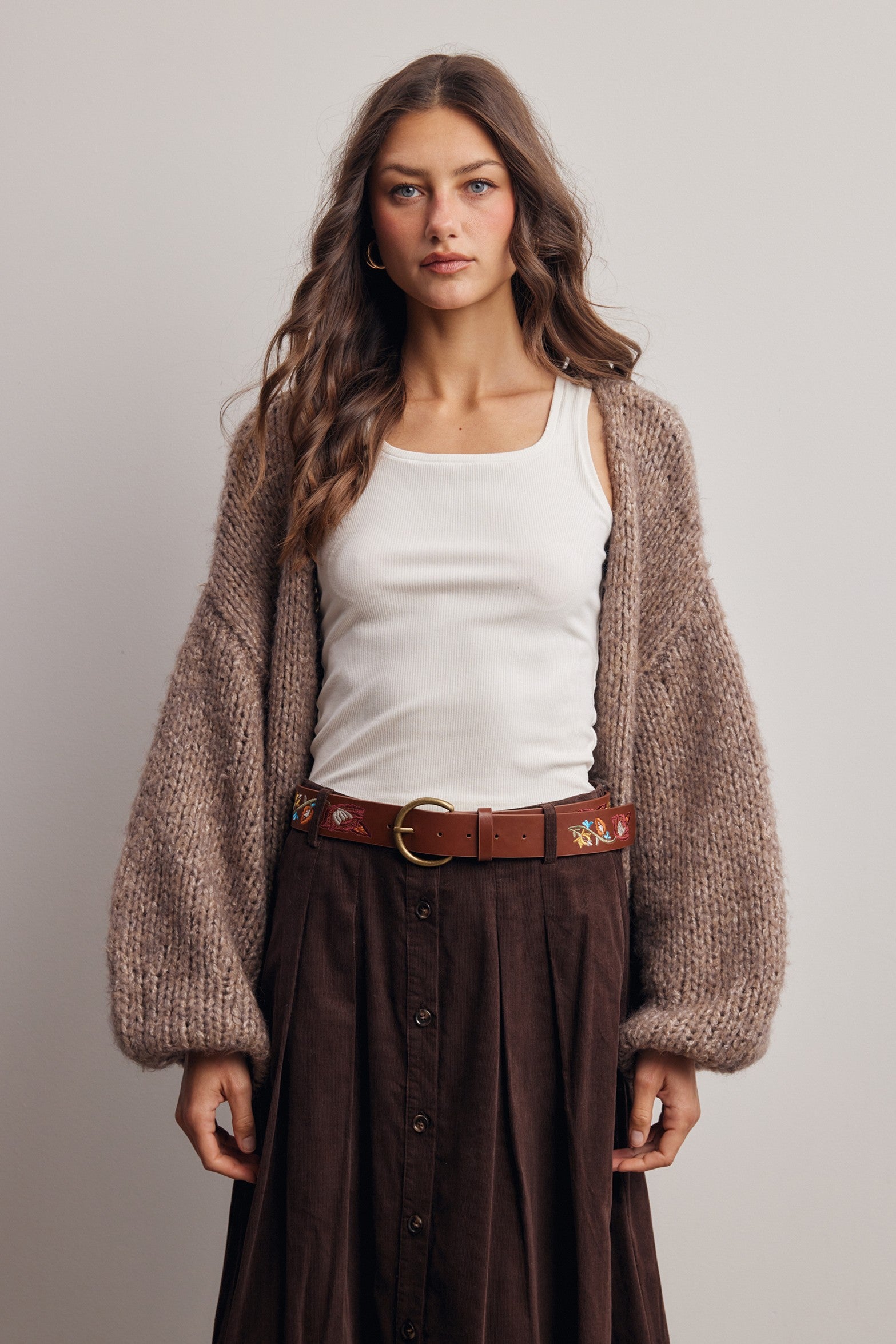 Alderhall Soft Knit Cardigan in Mocha, photo 2