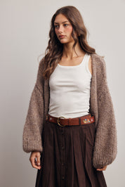 Alderhall Soft Knit Cardigan in Mocha, photo 3