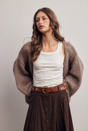Alderhall Soft Knit Cardigan in Mocha, photo 4