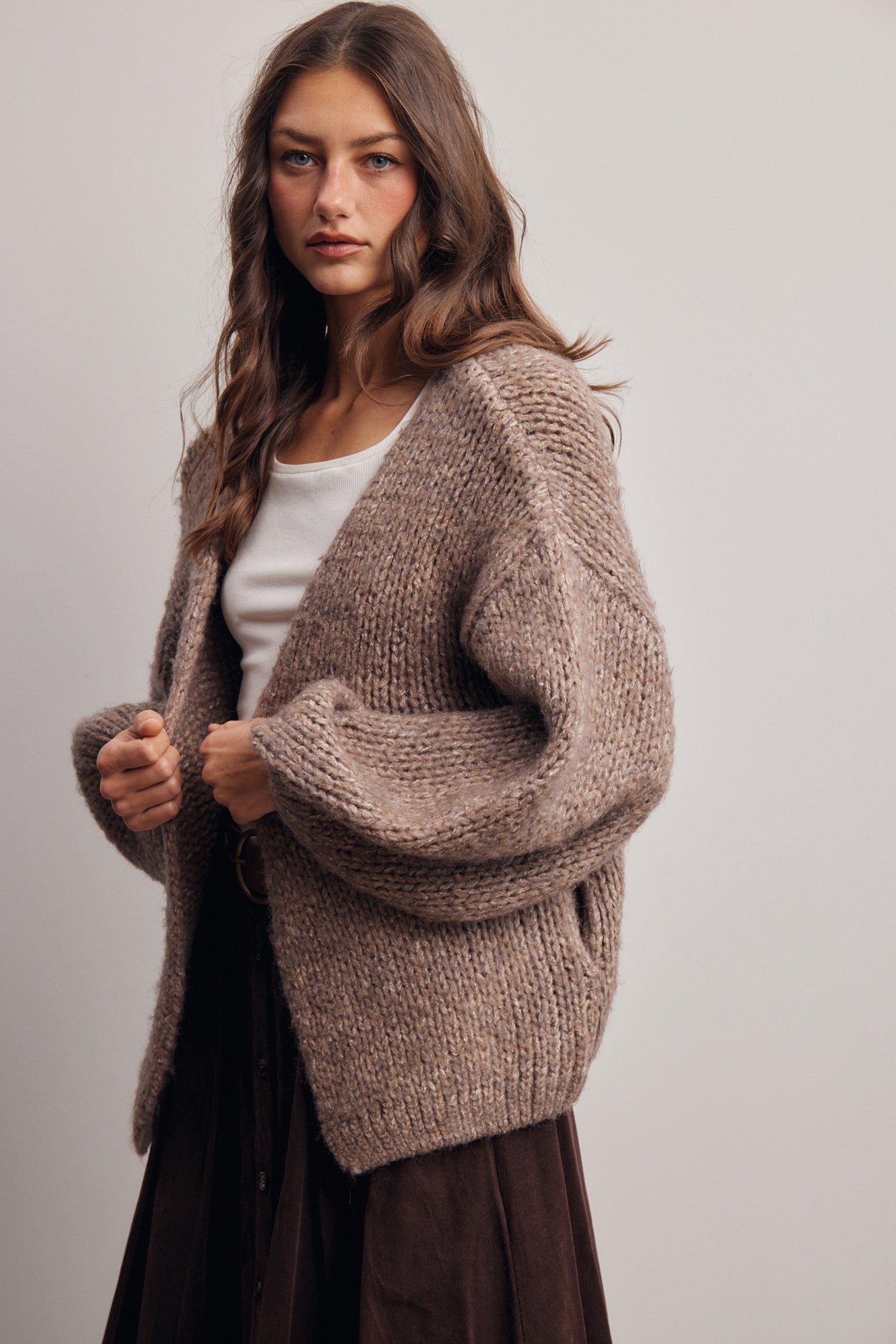 Alderhall Soft Knit Cardigan in Mocha, photo 5