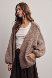 Alderhall Soft Knit Cardigan in Mocha, photo 6