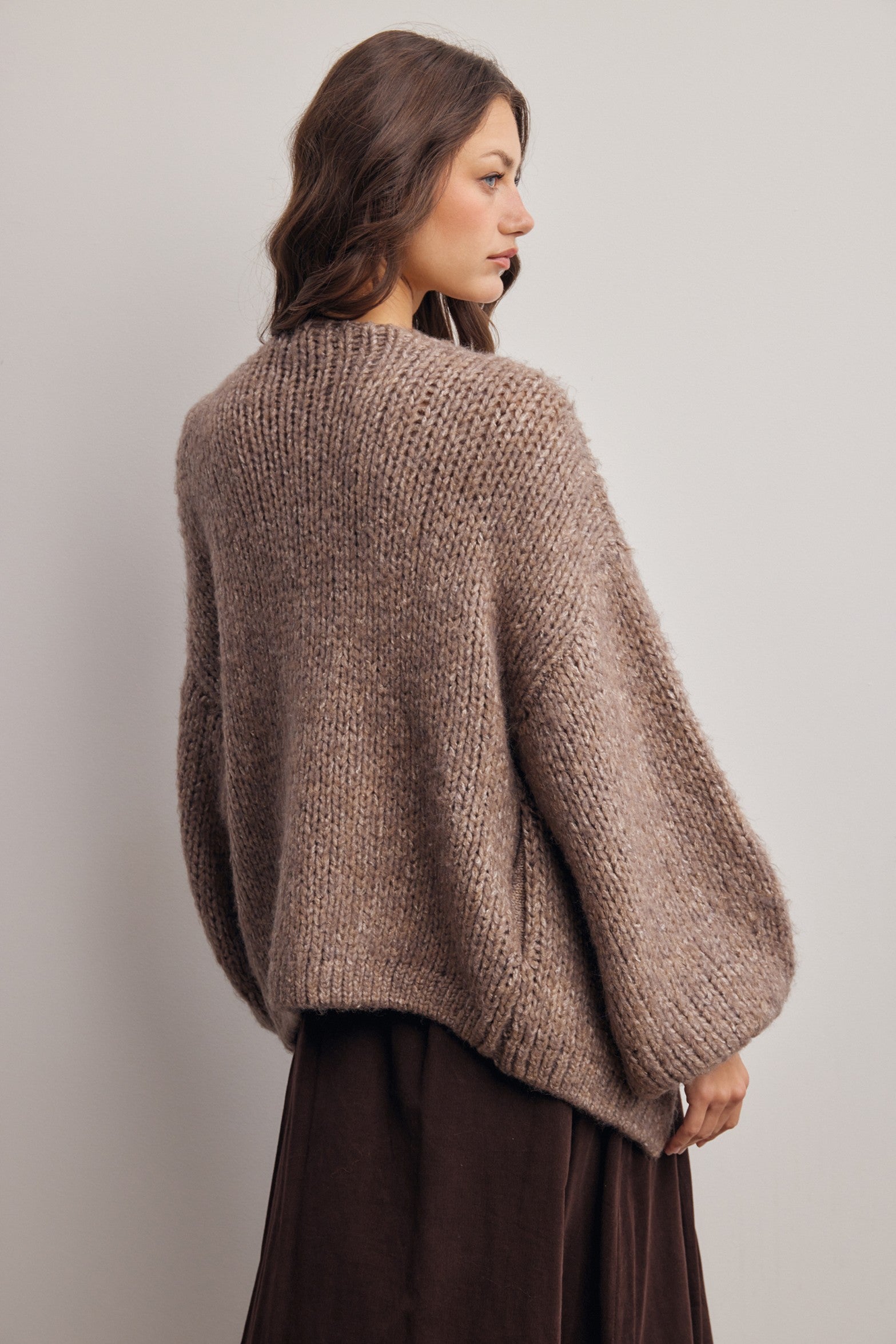 Alderhall Soft Knit Cardigan in Mocha, photo 8