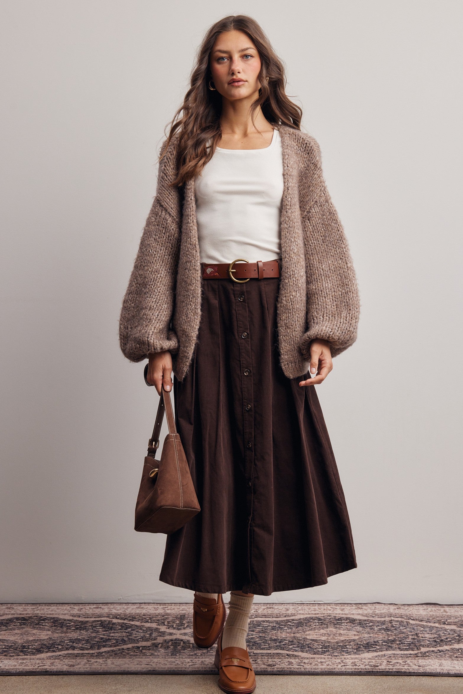 Alderhall Soft Knit Cardigan in Mocha, photo 9