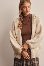 Alderhall Soft Knit Cardigan in Oatmeal, photo 3