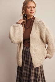 Alderhall Soft Knit Cardigan in Oatmeal, photo 5