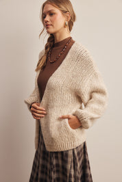 Alderhall Soft Knit Cardigan in Oatmeal, photo 7