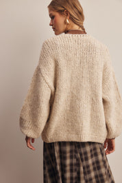 Alderhall Soft Knit Cardigan in Oatmeal, photo 8