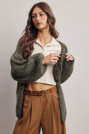 Alderhall Soft Knit Cardigan in Olive, photo 3