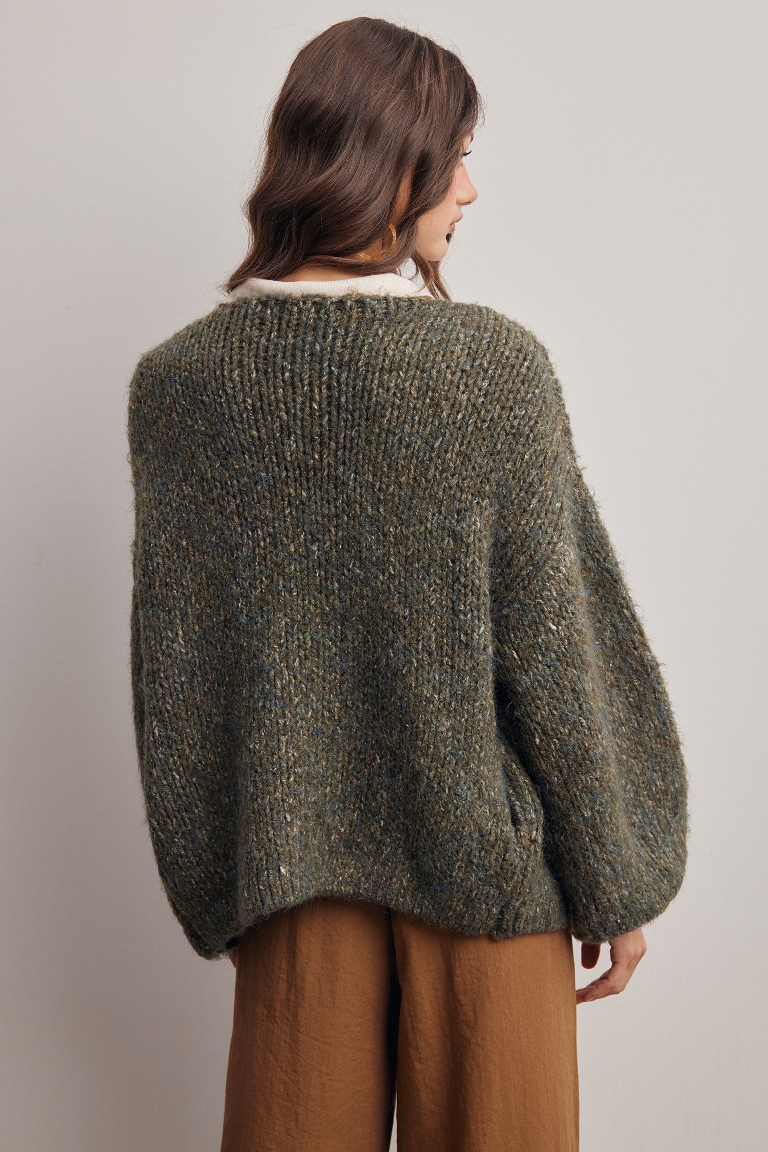 Alderhall Soft Knit Cardigan in Olive, photo 8