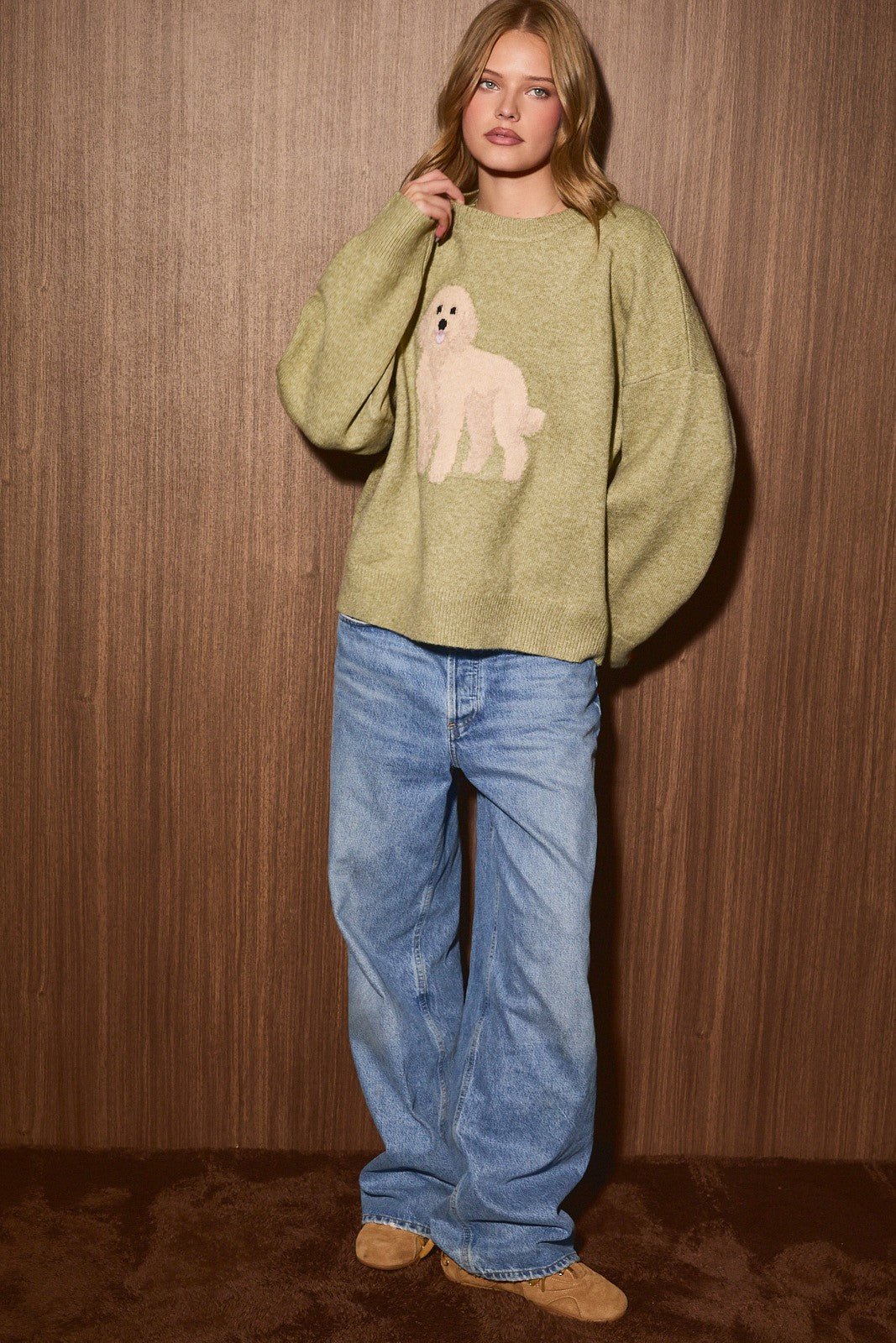 Alfie Goldendoodle Knit Sweater - Westly