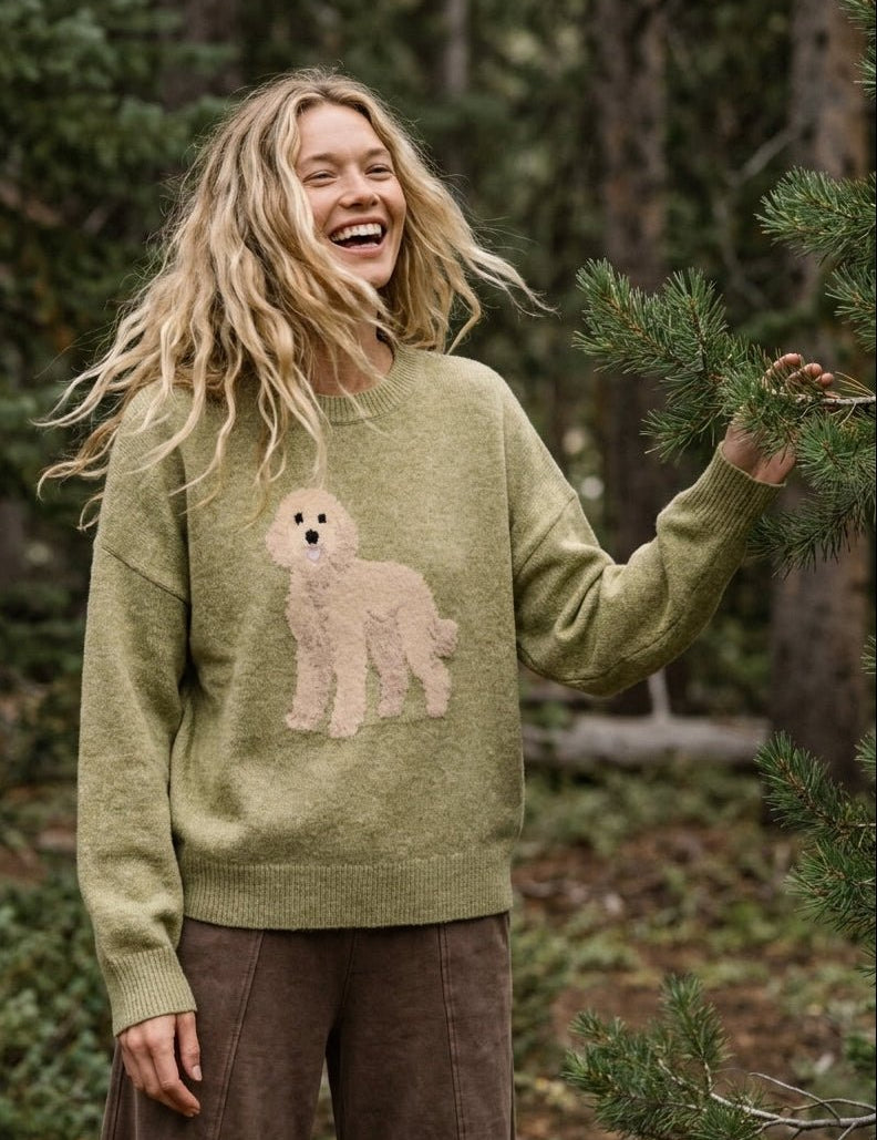 Alfie Goldendoodle Knit Sweater - Westly