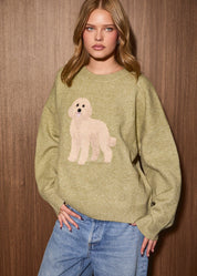 Alfie Goldendoodle Knit Sweater - Westly