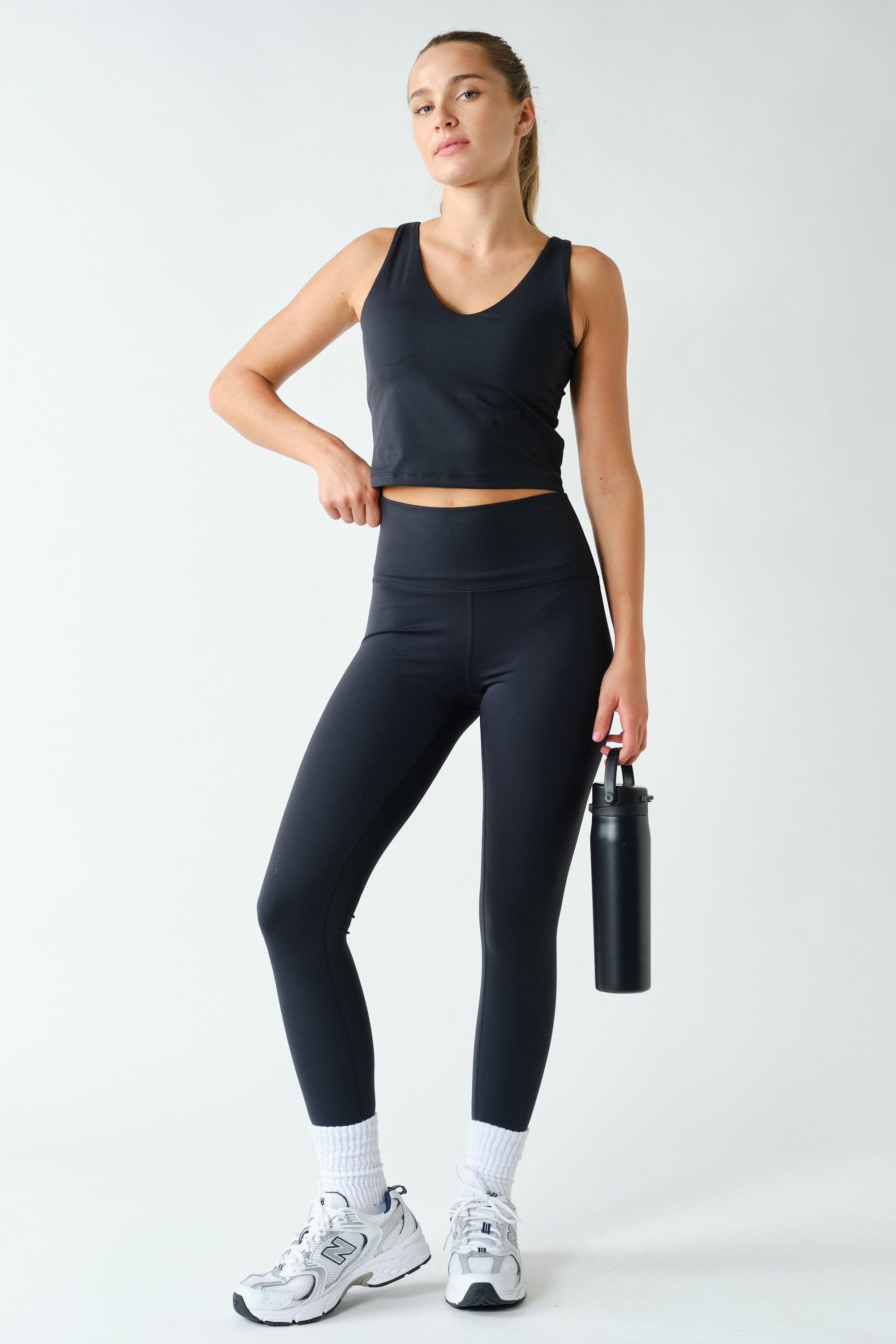 Alignment High Waist Stretch Leggings in Black, photo 4