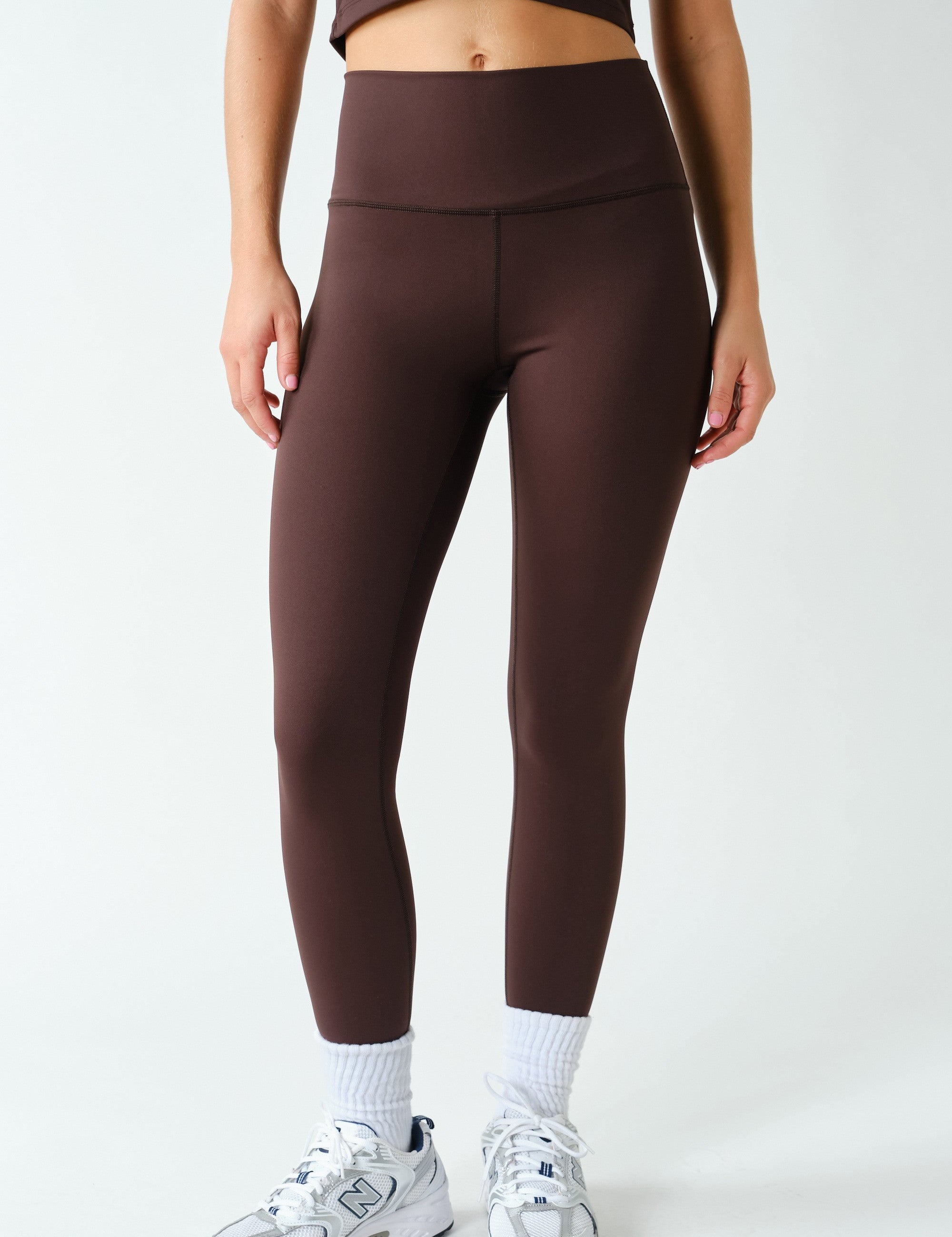 Alignment High Waist Stretch Leggings in Coffee Bean, photo 1