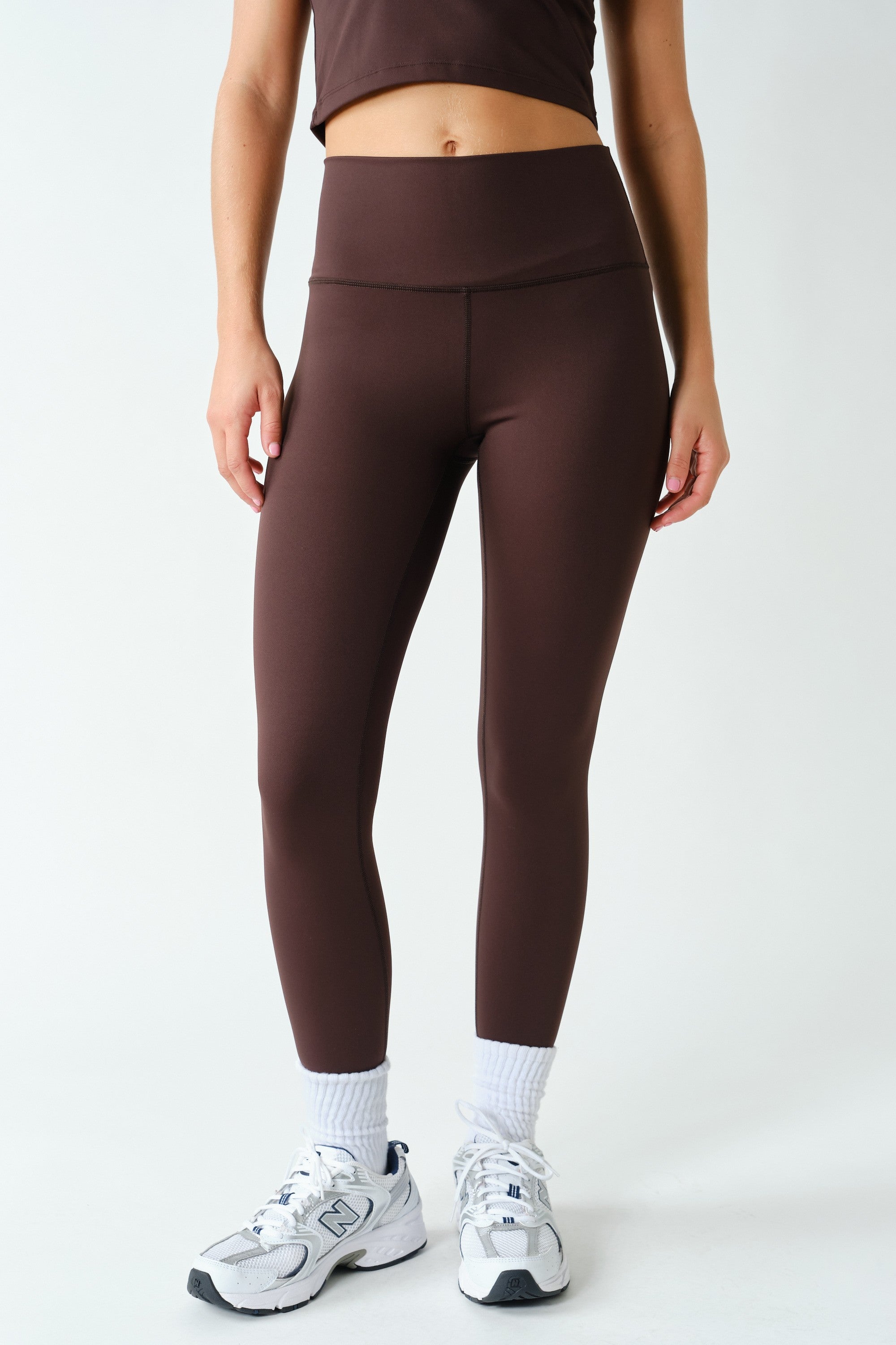 Alignment High Waist Stretch Leggings in Coffee Bean, photo 1
