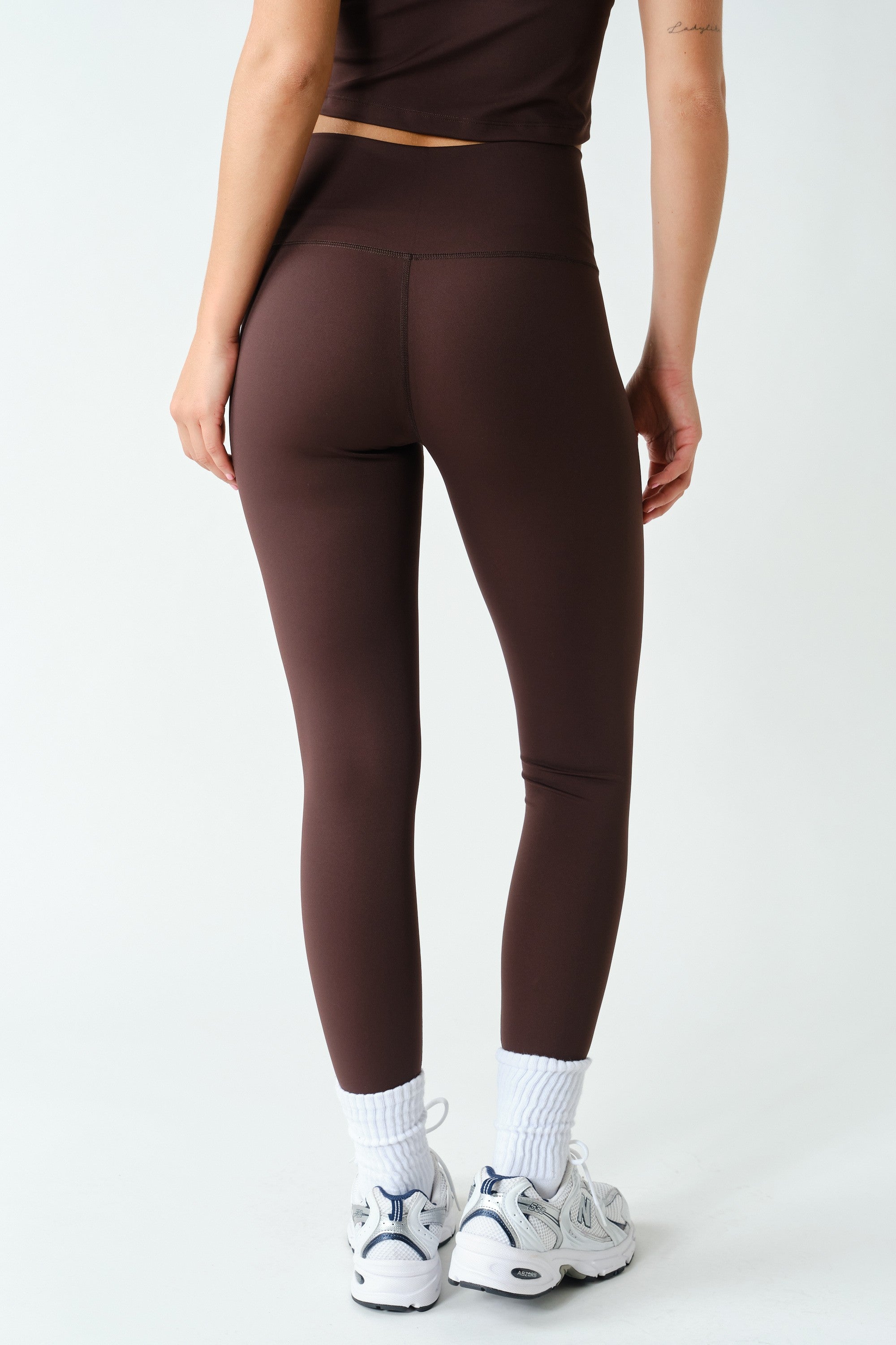 Alignment High Waist Stretch Leggings in Coffee Bean, photo 3