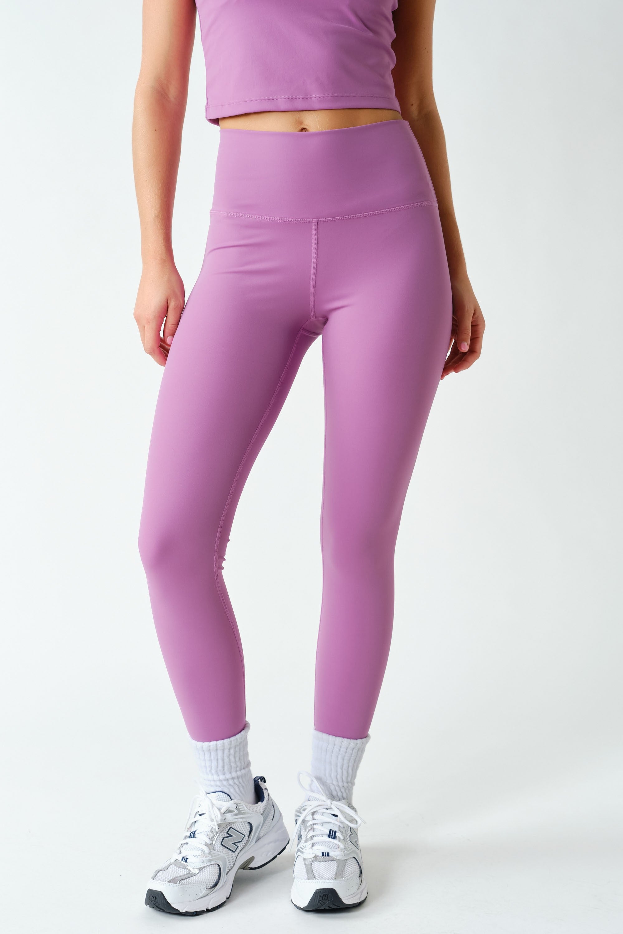 Alignment High Waist Stretch Leggings in Mulberry, photo 1