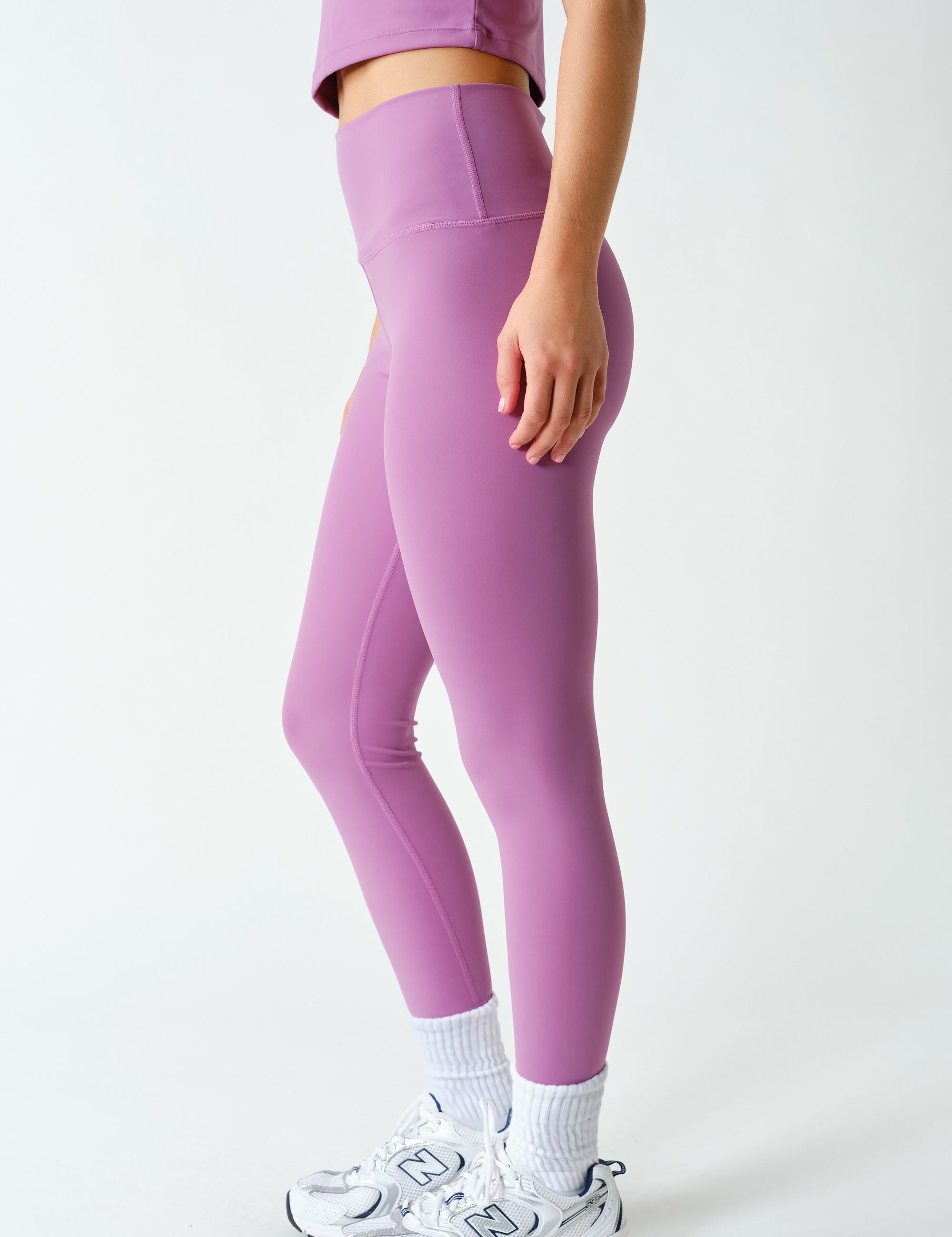 Alignment High Waist Stretch Leggings in Mulberry, photo 2