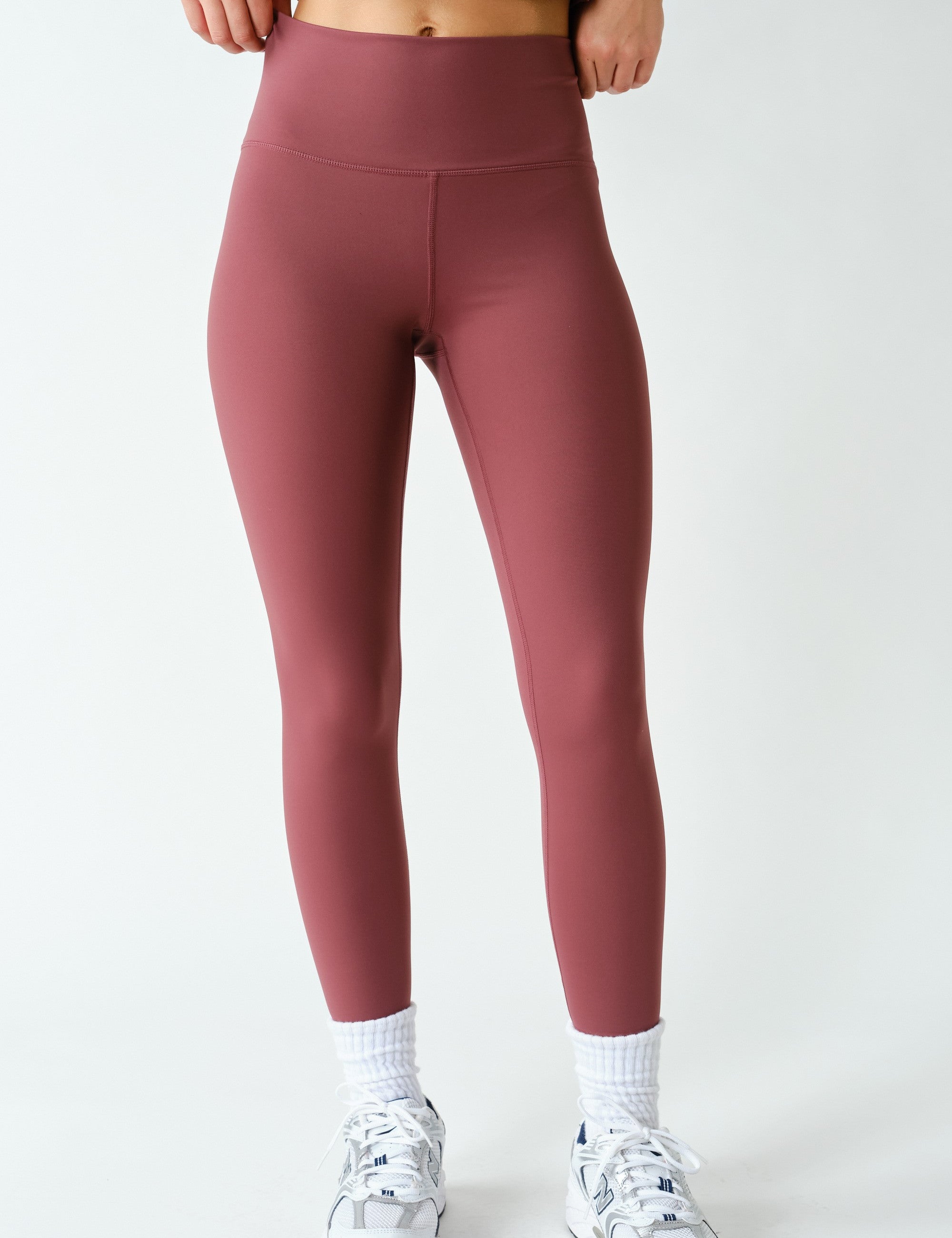 Alignment High Waist Stretch Leggings in Rosewood, photo 1