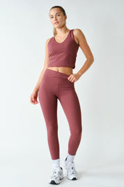 Alignment High Waist Stretch Leggings in Rosewood, photo 5