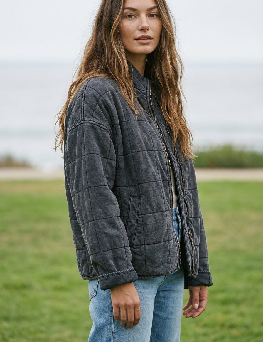 Alina Quilted Washed Jacket - Westly